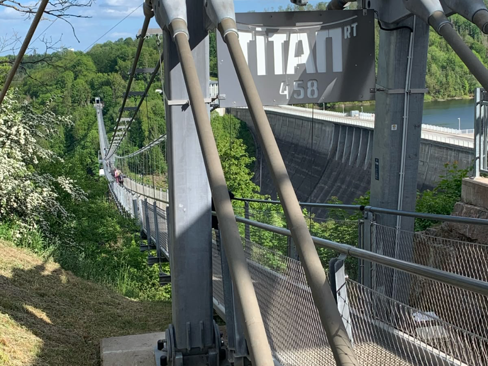 Titan RT: gå over Tysklands længste hængebro